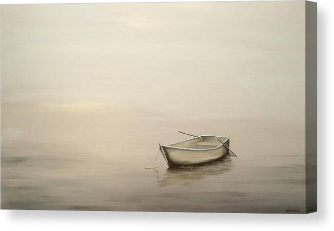 Boat Canvas Print featuring the painting Solitude by Katrina Nixon