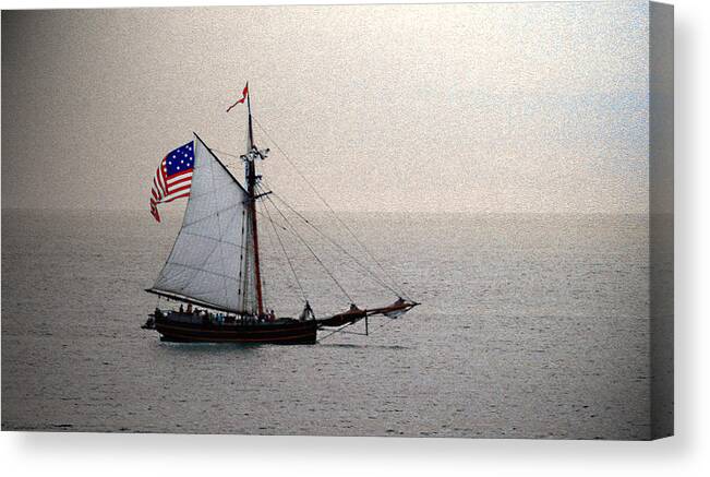 Nautical Canvas Print featuring the photograph South Haven Sailing by Penny Hunt