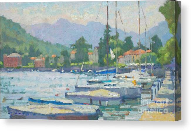 Lenno Canvas Print featuring the painting Summer in the Afternoon by Jerry Fresia