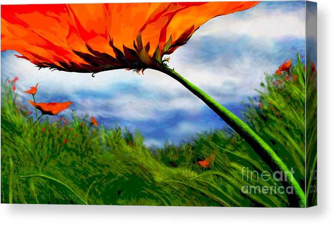 Floral Canvas Print featuring the digital art Sunday Kind of Day by Mary Eichert