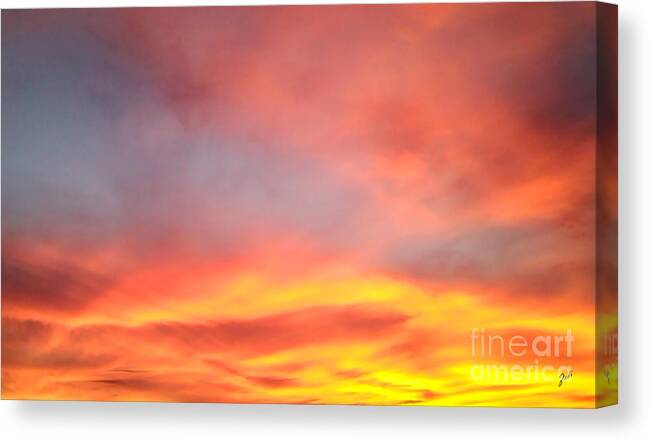 Zedi Canvas Print featuring the photograph Sunset 4 by - Zedi -
