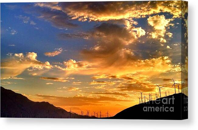 Landscape Canvas Print featuring the photograph Sunset over the Pass by Chris Tarpening