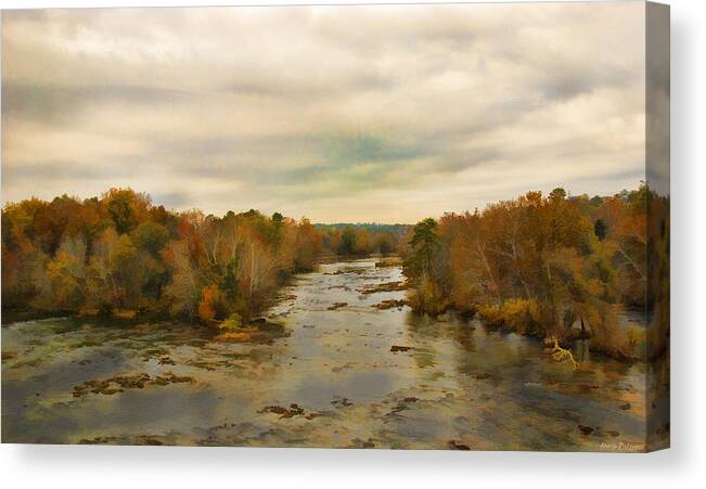 Broad River Canvas Print featuring the painting The Broad River by Steven Richardson
