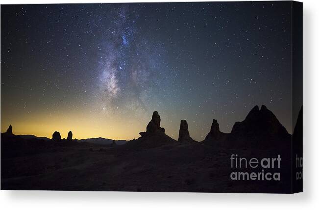 California Canvas Print featuring the photograph The Milky Way Over Trona Pinnacles by Dan Barr