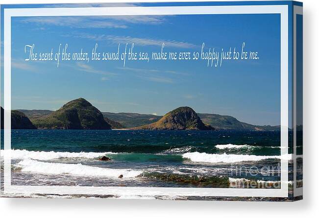 The Sound Of The Sea Canvas Print featuring the photograph The Sound of the Sea by Barbara A Griffin