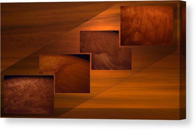 Toffee Canvas Print featuring the photograph Toffee Abstract Sand Storm Step Collage by Thomas Woolworth