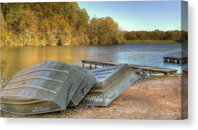 Row Boats Canvas Print featuring the photograph Tomorrow is another day by Joe Granita