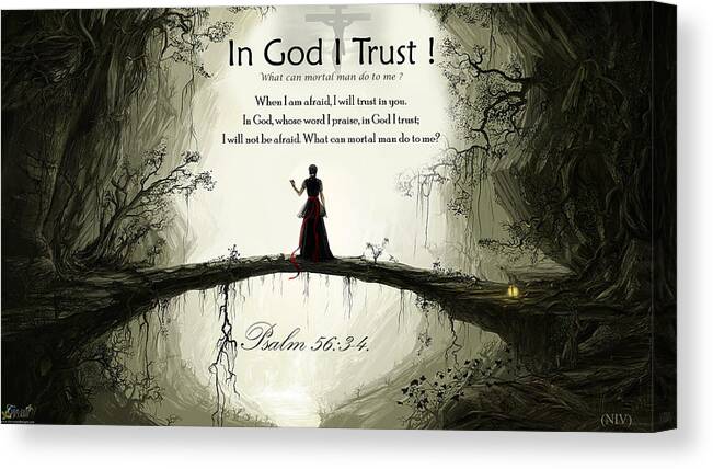 Trust Canvas Print featuring the digital art Trust in God by Christian Delight