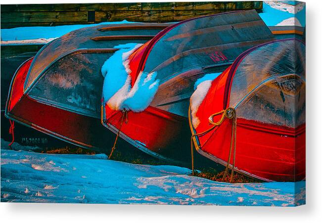 Boat Canvas Print featuring the photograph Until Spring by James Canning