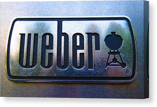 Barbeque Canvas Print featuring the photograph Weber by Laurie Tsemak