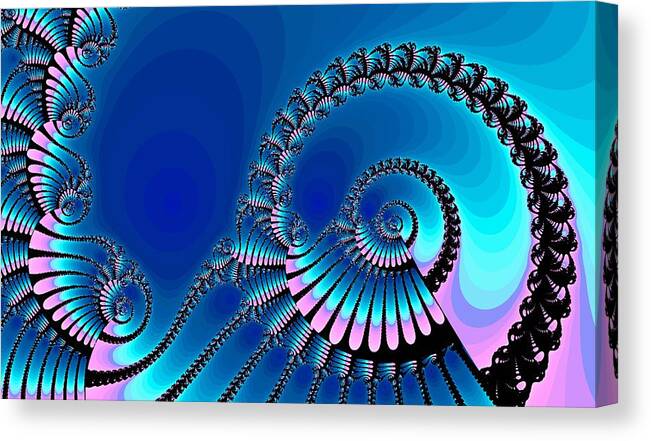 Abstract Canvas Print featuring the digital art Wheel of Fortune by Anastasiya Malakhova