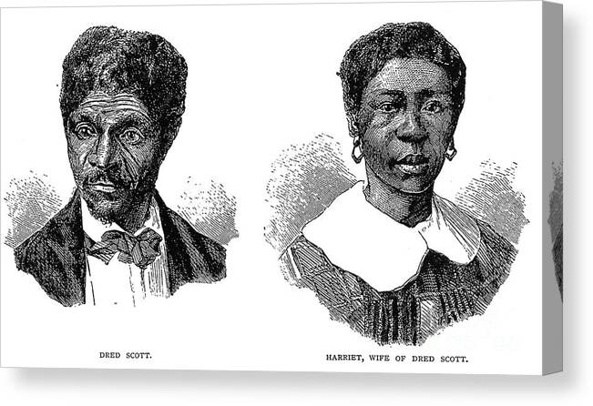 1850s Canvas Print featuring the photograph Dred Scott (1795?-1858) #2 by Granger