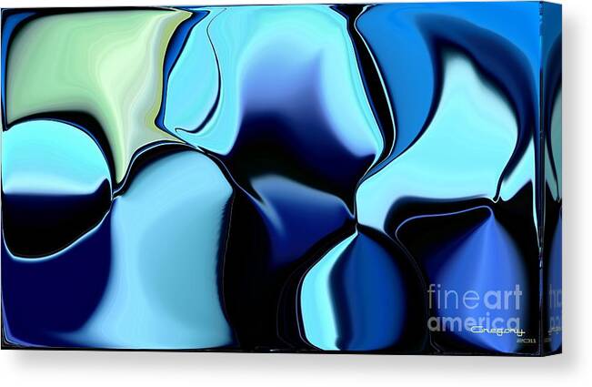 Digital Canvas Print featuring the digital art 57 Distortions 2 by Greg Moores