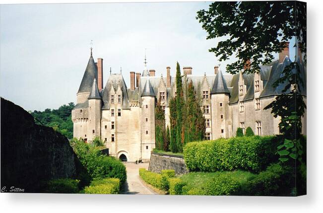 Chateau Photographs Canvas Print featuring the photograph Beautiful Chambord Castle by C Sitton