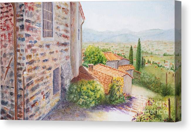 Italy Canvas Print featuring the painting Casale by Karen Fleschler