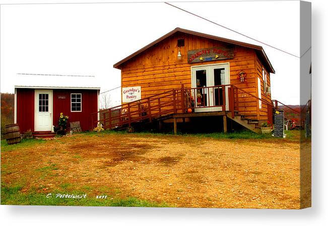 Grandpas Pantry Canvas Print featuring the photograph Grandpas Pantry 2 by Carolyn Postelwait