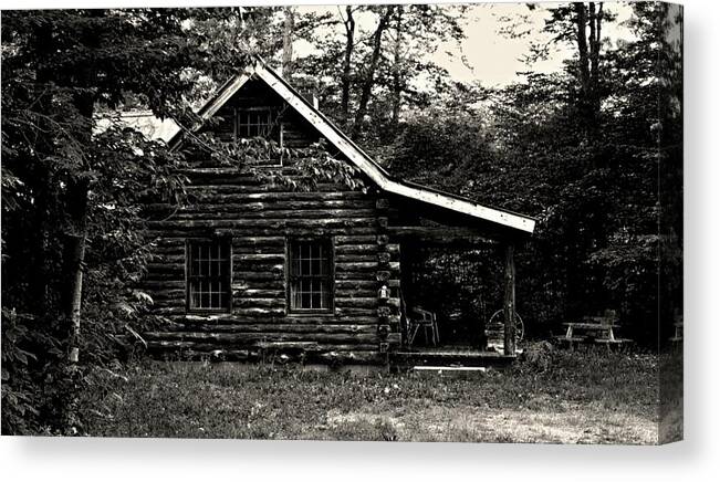 Log Cabin Canvas Print featuring the photograph Home by Marysue Ryan