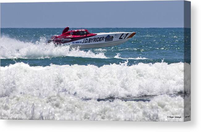 Jd Byrider Canvas Print featuring the photograph JD Byrider Super Boat by Roger Wedegis