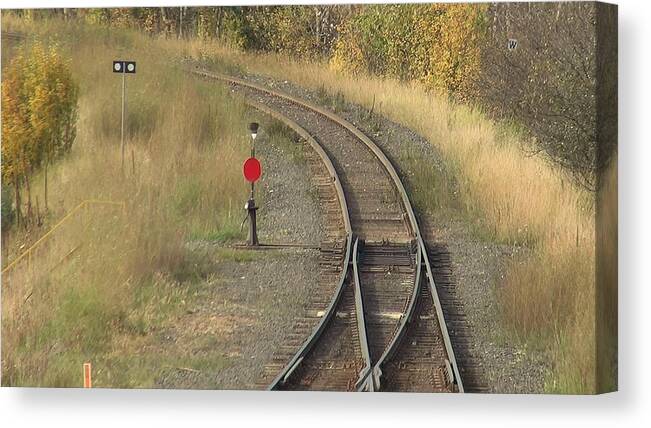 Train Canvas Print featuring the photograph Miles to Go by Susan Stephenson