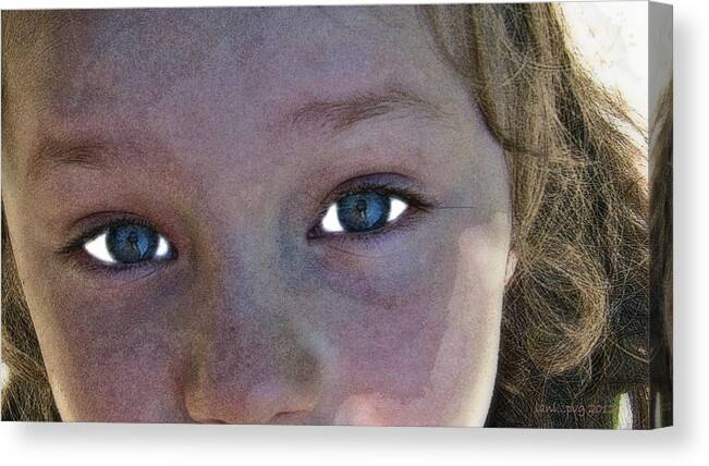 Child Canvas Print featuring the photograph Seeing You Through My Eyes by Lani Richmond Elvenia