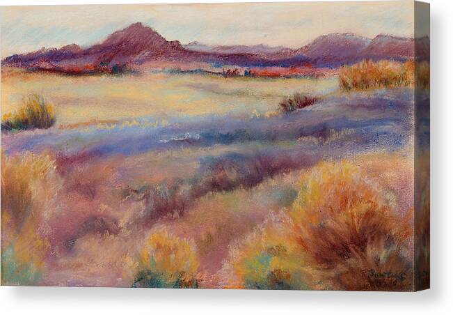 Western Canvas Print featuring the painting Western Landscape by Rita Bentley