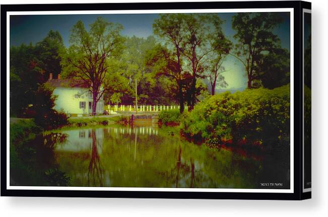 Canal Canvas Print featuring the photograph 082018-2 by Mike Davis