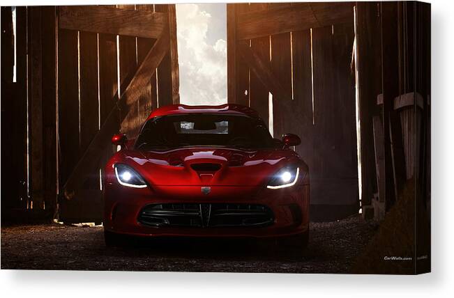 Dodge Srt Viper Gts Canvas Print featuring the photograph Dodge SRT Viper GTS #1 by Jackie Russo