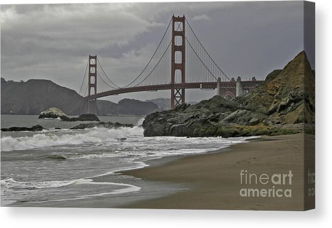 Golden Gate Bridge Canvas Print featuring the photograph Golden Gate Study #1 by Joyce Creswell