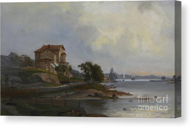 Johan Knutson (1816-1899) Canvas Print featuring the painting Kaivopuisto #1 by MotionAge Designs