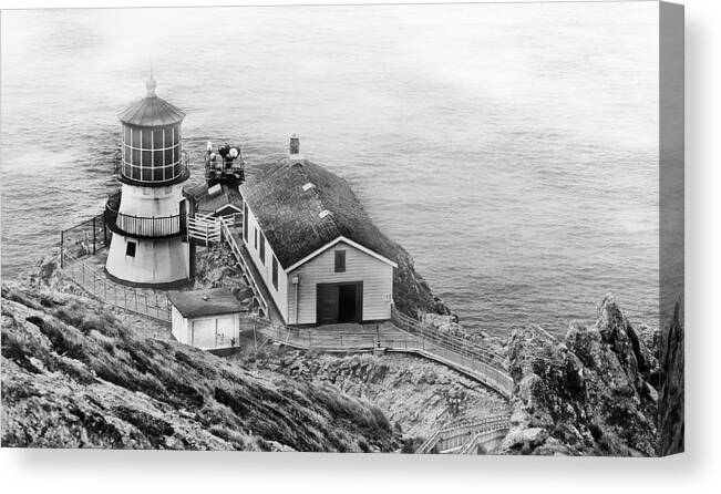 Point Reyes Canvas Print featuring the photograph Lighthouse on the Point #1 by Mick Burkey