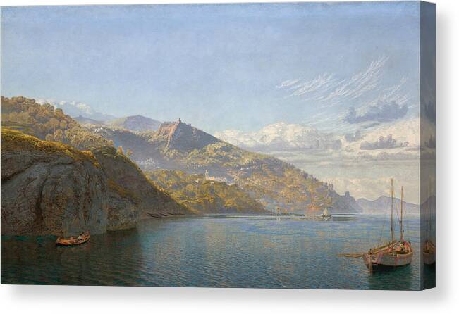 John Brett Canvas Print featuring the painting Massa, Bay of Naples #1 by Celestial Images