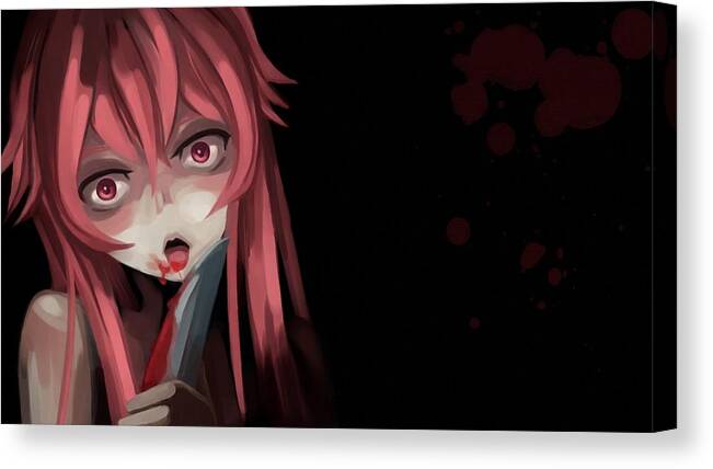 Mirai Nikki Canvas Print featuring the digital art Mirai Nikki #1 by Maye Loeser