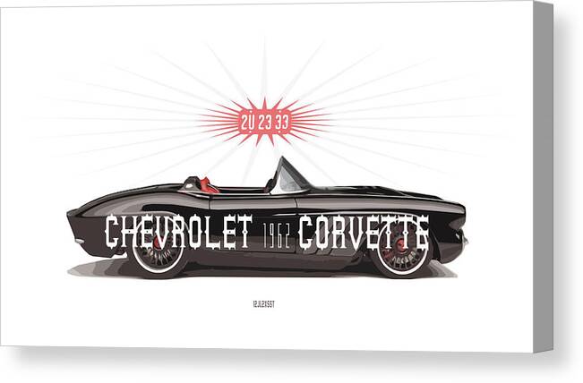 Vehicles Canvas Print featuring the digital art Vehicles #10 by Super Lovely