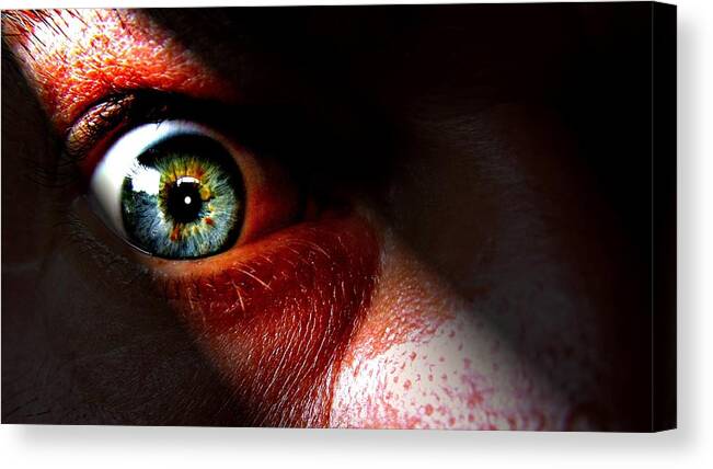 Eye Canvas Print featuring the digital art Eye #12 by Super Lovely