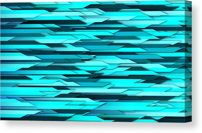 Blue Canvas Print featuring the digital art Blue #3 by Maye Loeser