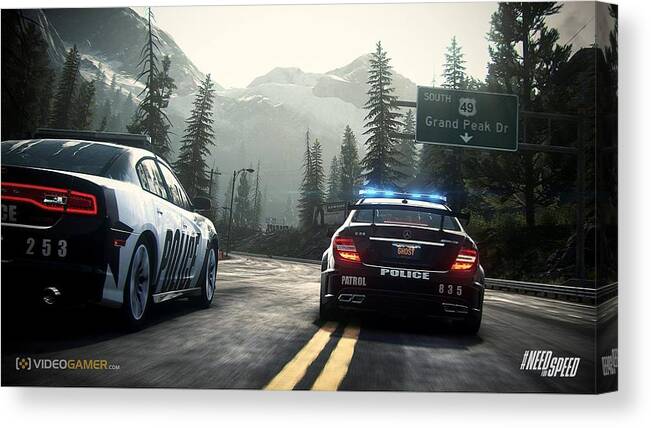 Need For Speed Rivals Canvas Print featuring the digital art Need For Speed Rivals #3 by Maye Loeser