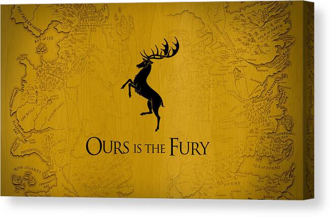 Game Of Thrones Canvas Print featuring the digital art Game Of Thrones #45 by Super Lovely