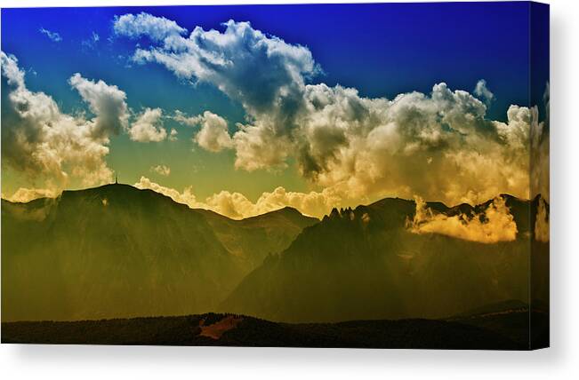 Mountain Canvas Print featuring the digital art Mountain #8 by Super Lovely