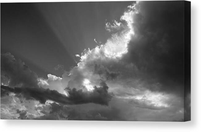 Cloud Canvas Print featuring the photograph A Light In The Storm by David G Paul
