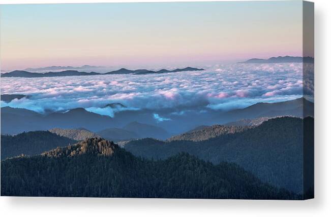 Above The Clouds At Myrtle Point Canvas Print featuring the photograph Above the Clouds at Myrtle Point by Jemmy Archer