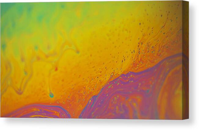 Abstract Canvas Print featuring the photograph Abstract colours by John Paul Cullen