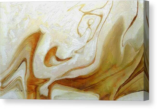 Abstract Canvas Print featuring the painting Abstract No. 21 by Lelia DeMello