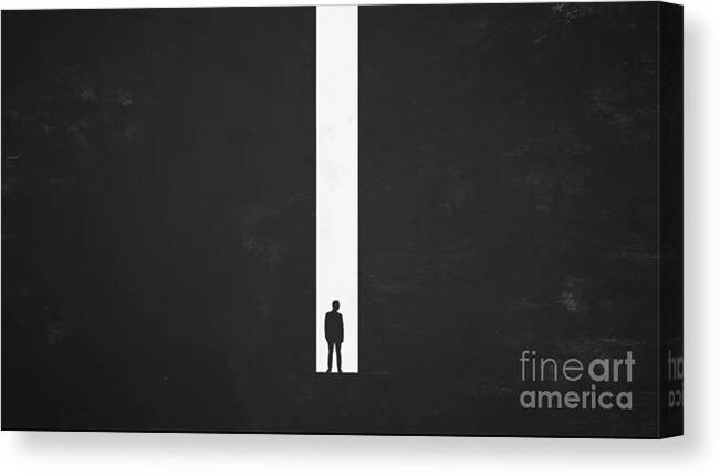 Afraid To Enter Canvas Print featuring the painting Afraid To Enter by Archangelus Gallery