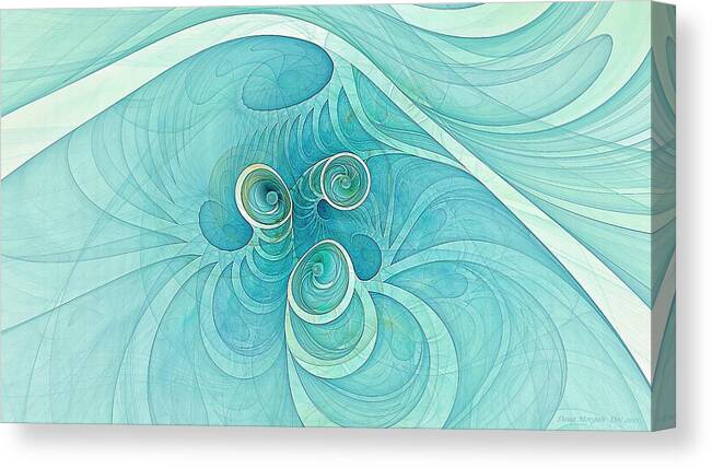 Water Canvas Print featuring the digital art Aqua Dystonia by Doug Morgan