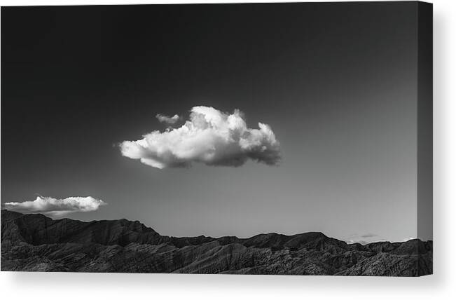 Cloud Canvas Print featuring the photograph Arroyo Tapiado with Cloud by Joseph Smith