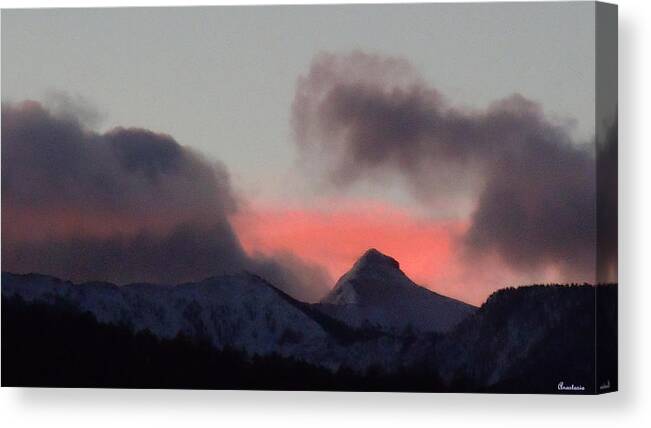 Dawn Sky Canvas Print featuring the photograph Awaken The Dawn Over Sheeps Head Peak El Valle New Mexico by Anastasia Savage Ealy