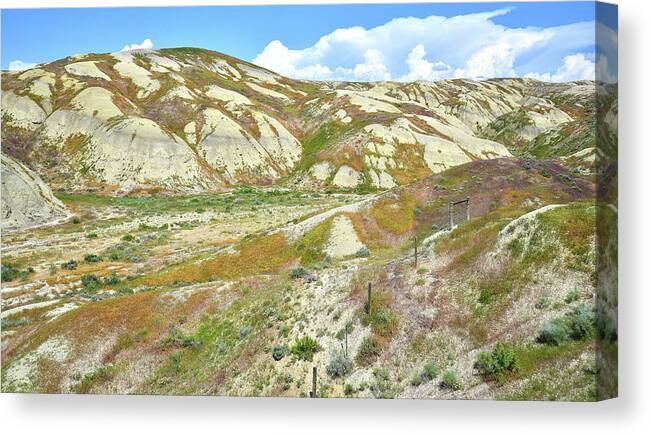Wyoming Canvas Print featuring the photograph Badlands of Wyoming by Ray Mathis