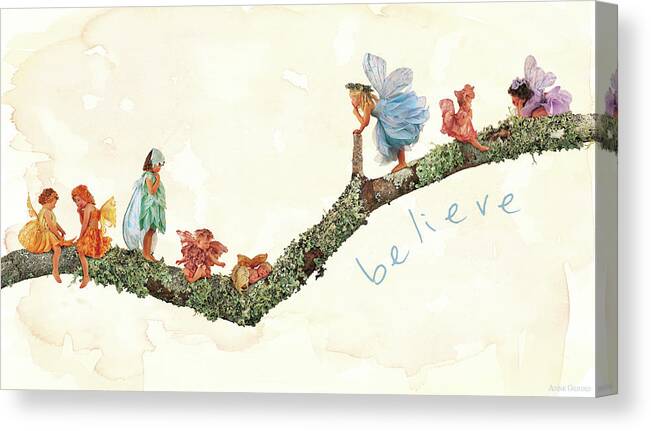 Fairies Canvas Print featuring the photograph Believe by Anne Geddes