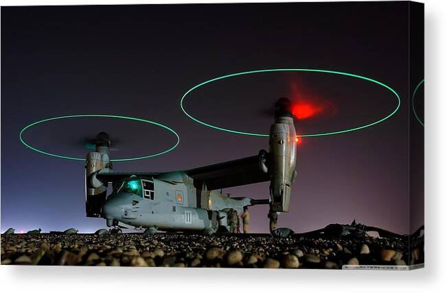 Bell Boeing V-22 Osprey Canvas Print featuring the photograph Bell Boeing V-22 Osprey by Jackie Russo
