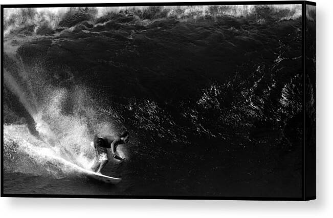 Big Wave Surfing Canvas Print featuring the photograph Big Wave Surfing by Brad Scott